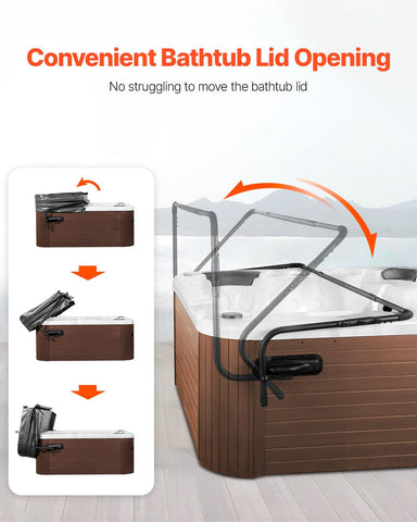 VEVOR adjustable-height lift fits diverse spa sizes for flexibility.