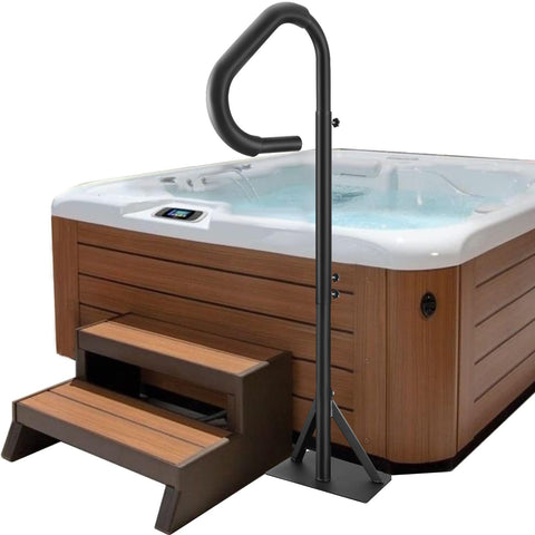 VEVOR hot tub handrail with 360-degree rotation eases entry and exit.