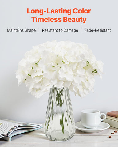 VEVOR hydrangea flower head 6-inch diameter adds lush focal points.