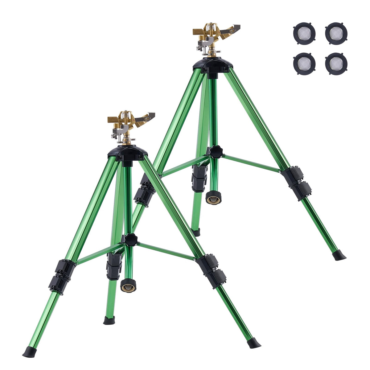 VEVOR impact sprinkler on tripod base enabling even watering over large lawns.