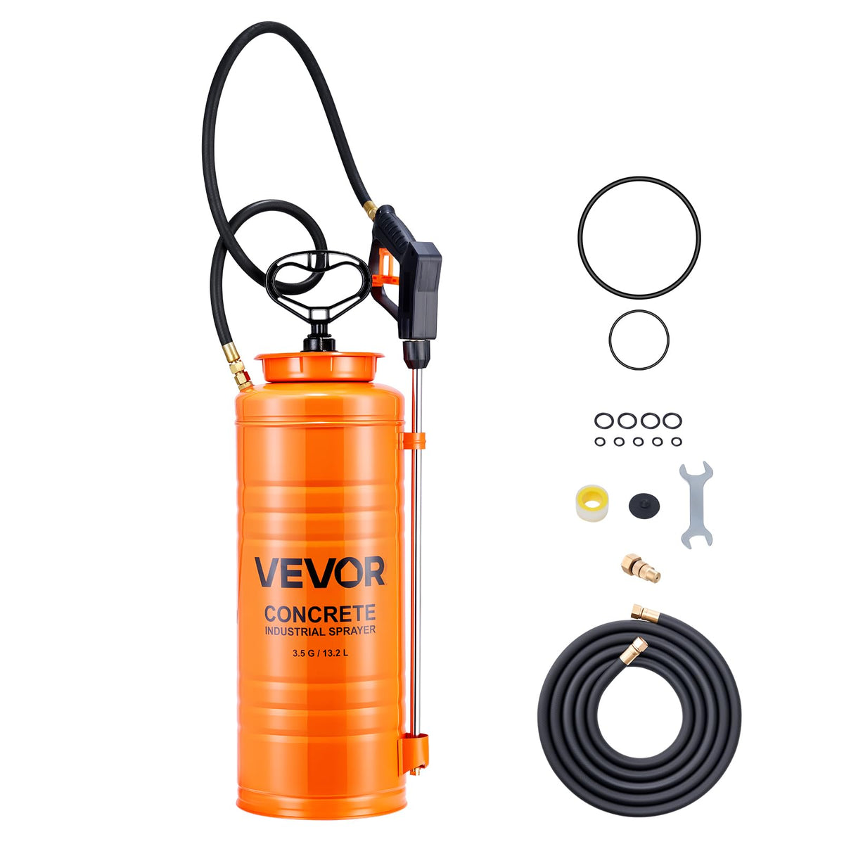 VEVOR concrete sprayer with a 3.5 gallon tank ready for large area coverage
