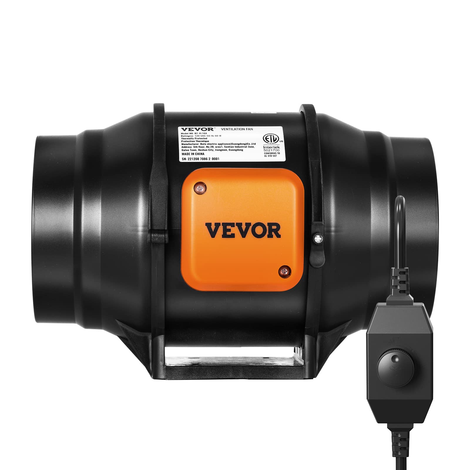 VEVOR Inline Duct Fan energy-saving design reduces running costs