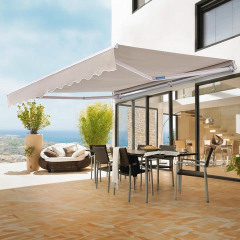 Clear installation guide and hardware included with the VEVOR awning.