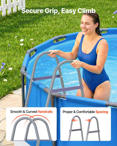 VEVOR ladder supports up to 300 lbs for confident entry.