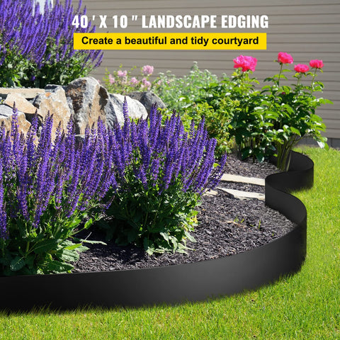 VEVOR landscape edging 40ft roll extends borders for large beds