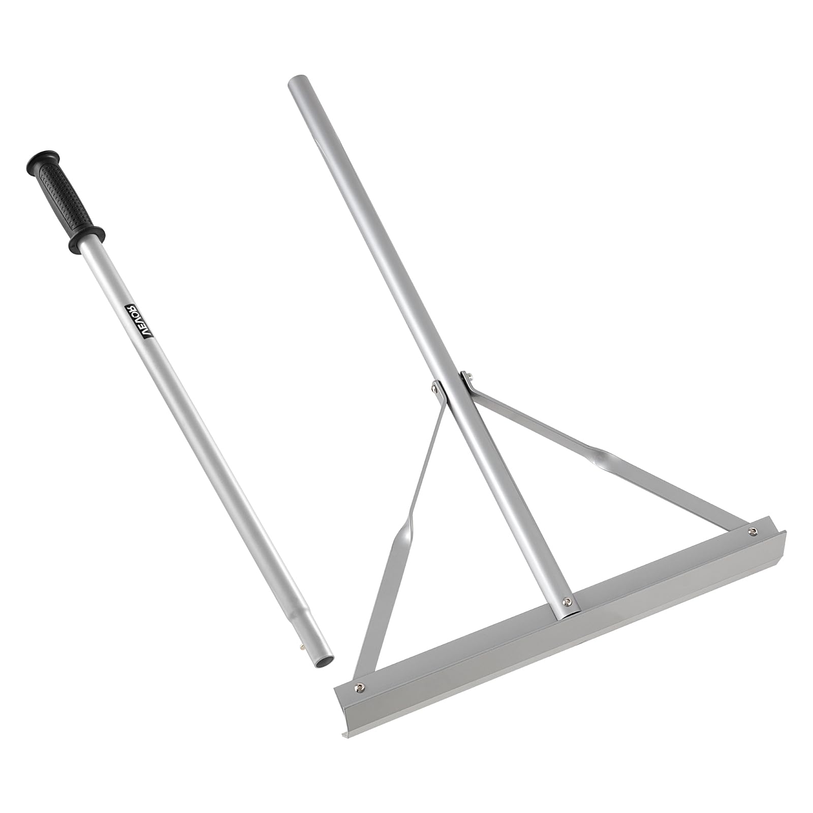 VEVOR Landscape Rake with 60-inch handle for easier leveling tasks