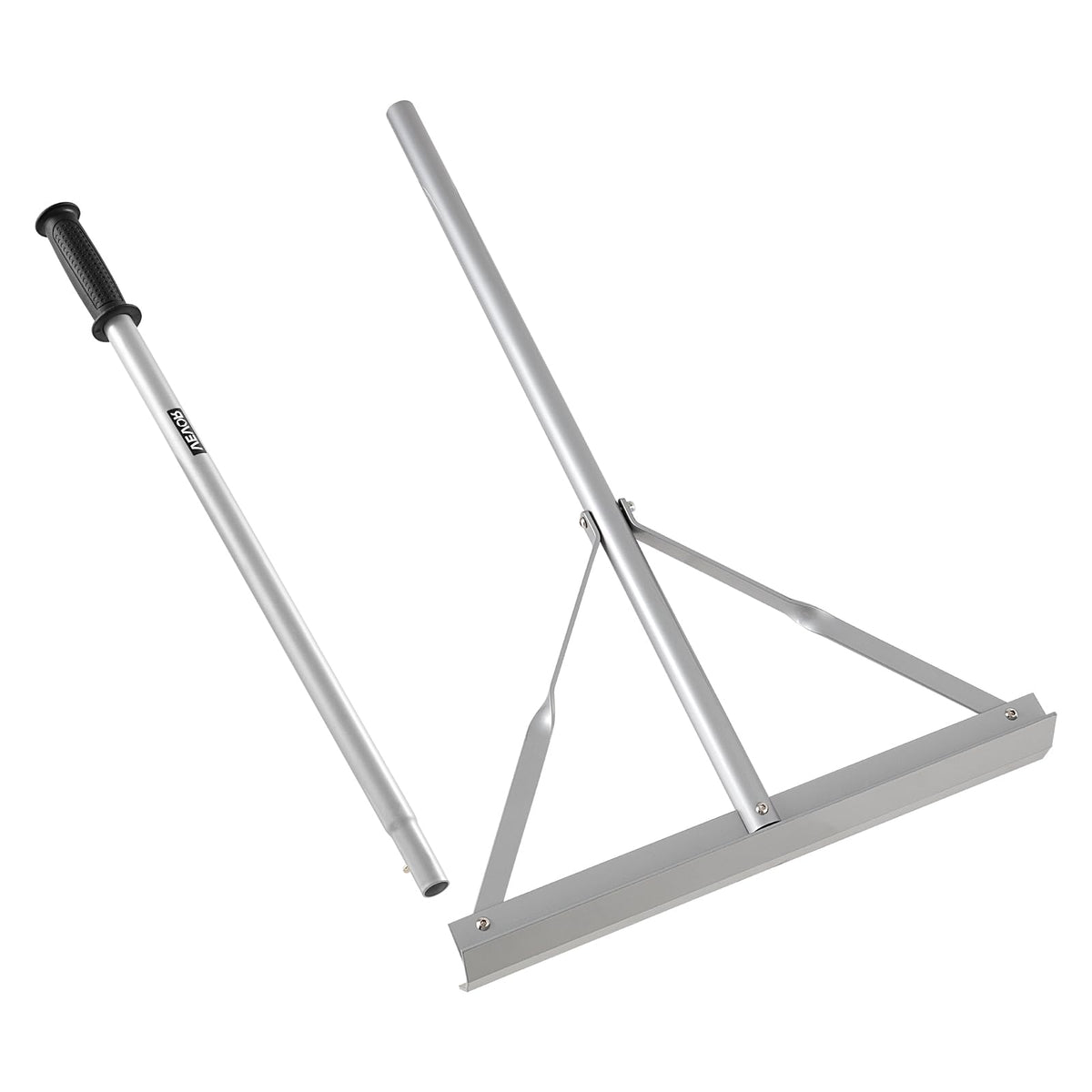 VEVOR Landscape Rake with 60-inch handle for easier leveling tasks