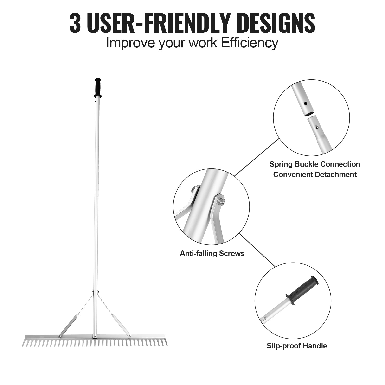 VEVOR spring-lock design enables quick setup and easy disassembly.