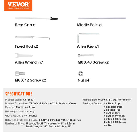VEVOR aluminum alloy construction resists water, heat, and scratches.