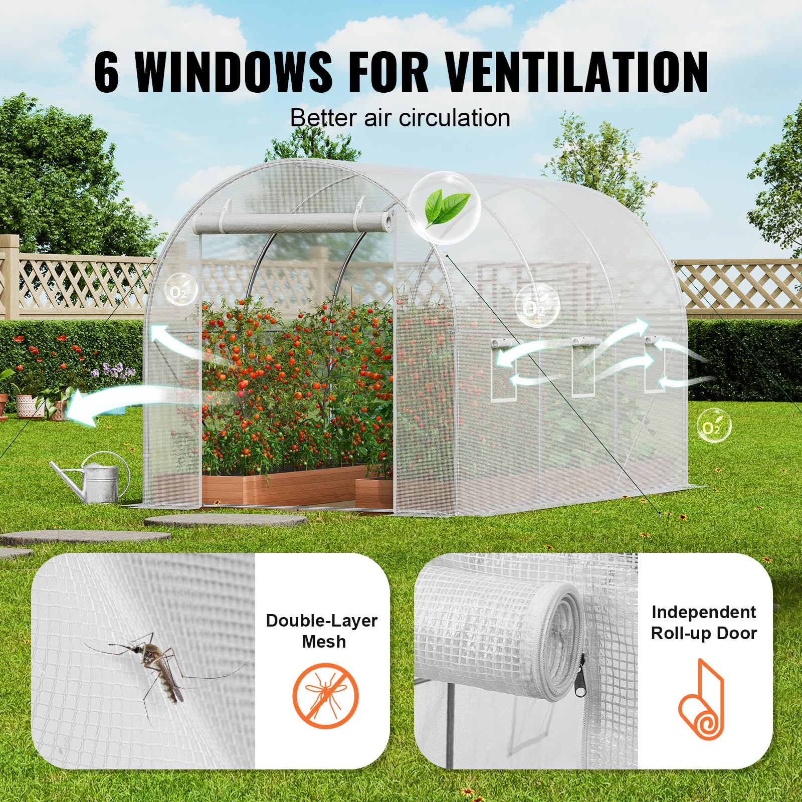 VEVOR large zipper door provides convenient access for daily tasks