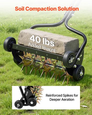 VEVOR lawn aerator handle provides ergonomic grip and extended reach