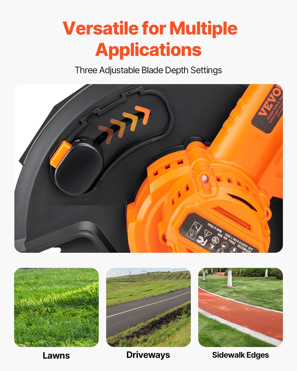 VEVOR Driveway edge trimming delivers clean lines along concrete surfaces