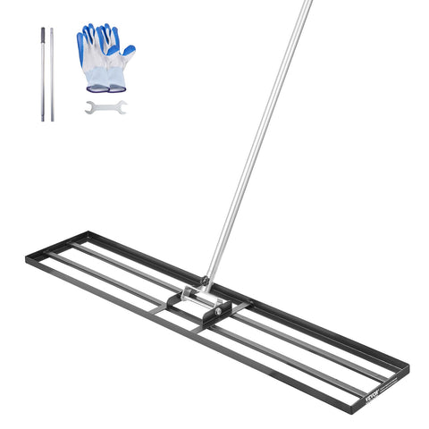 VEVOR lawn leveling rake with 48x10 ground plate for quick, even prep