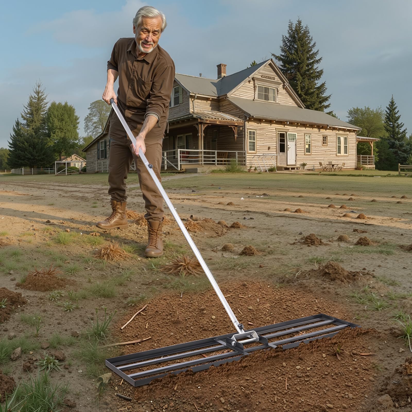 Wide application of the VEVOR rake for lawns, gardens, farms, and golf courses