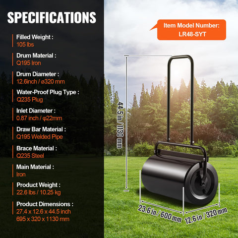 VEVOR lawn roller demonstrated for tight-space and large-area use