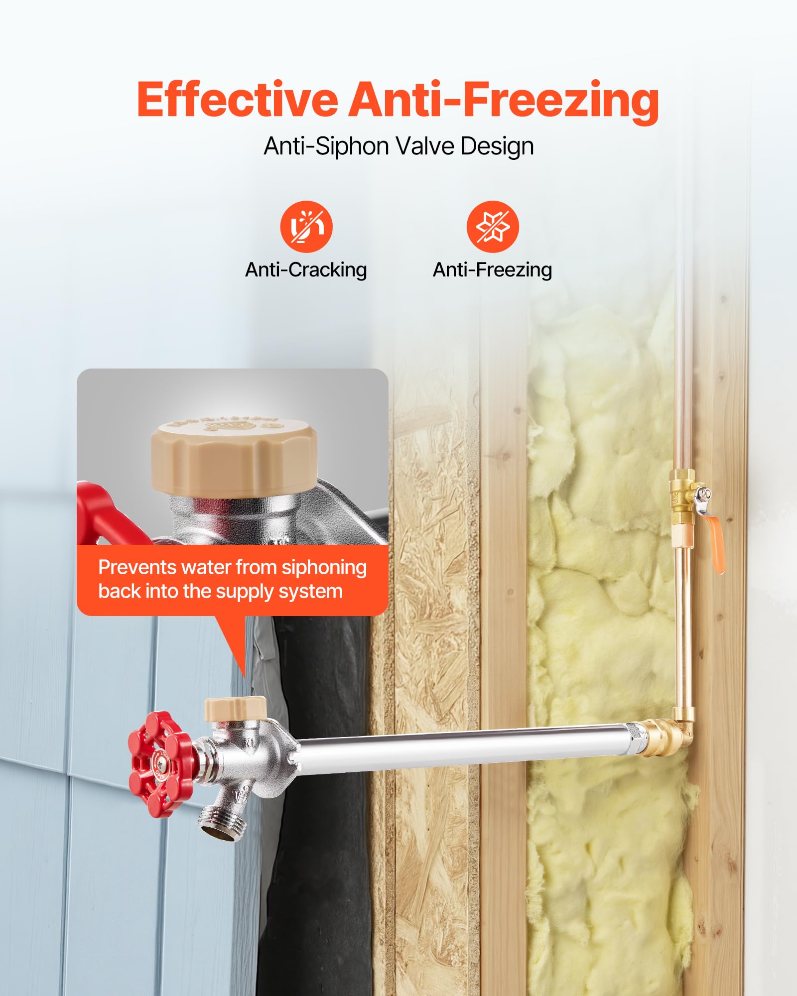 VEVOR lead-free NSF372 components resist outdoor corrosion