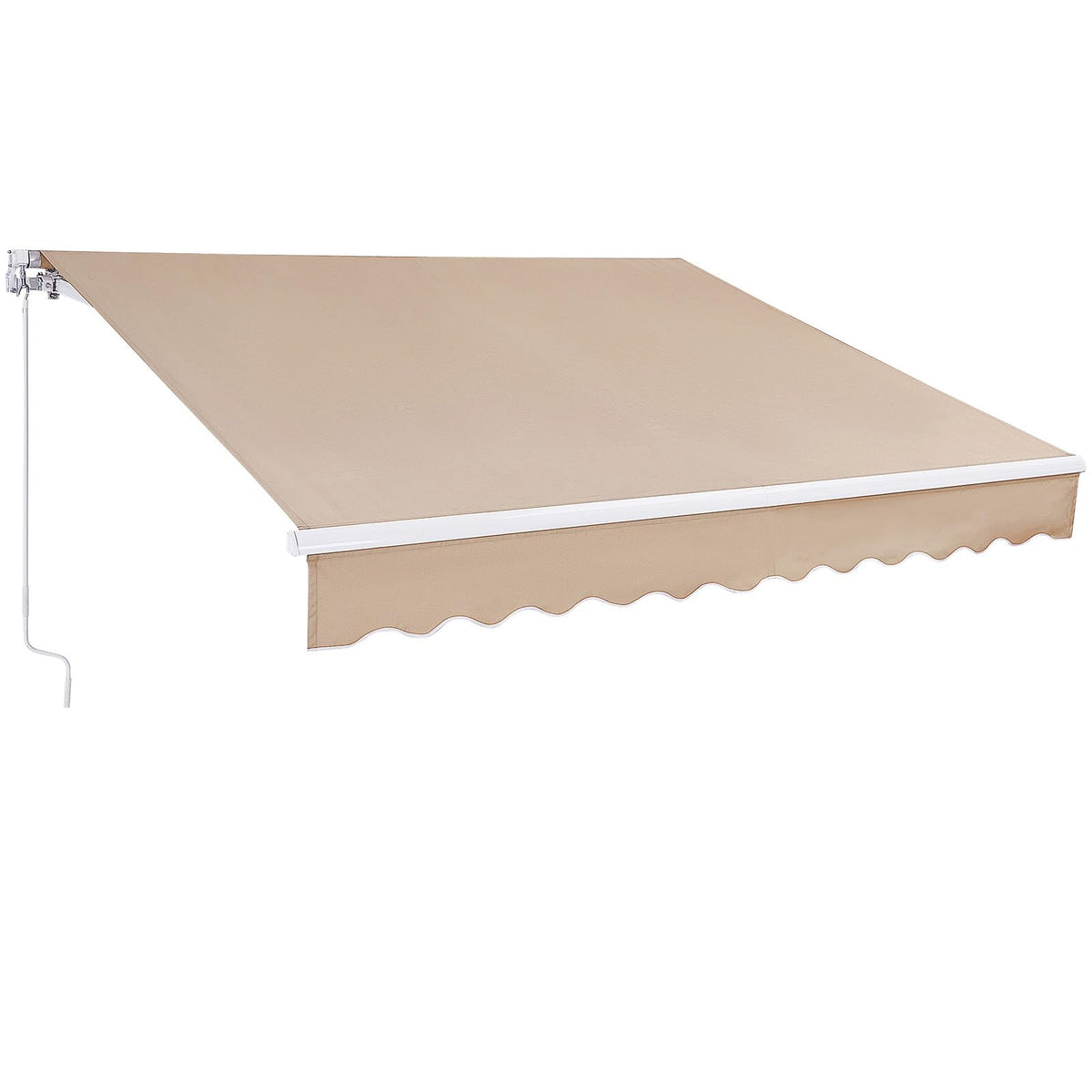 VEVOR manual retractable awning canvas close-up showing UV protection.