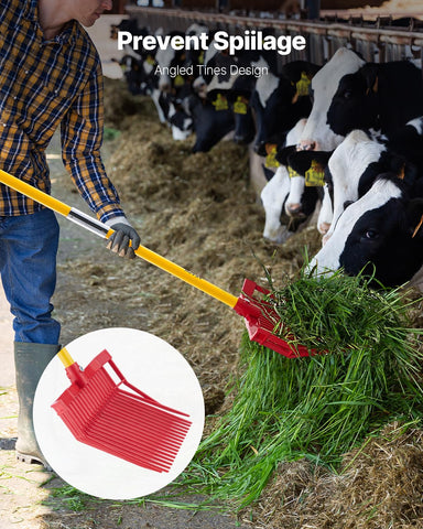 VEVOR manure fork with fiberglass handle offers durable, long-lasting use