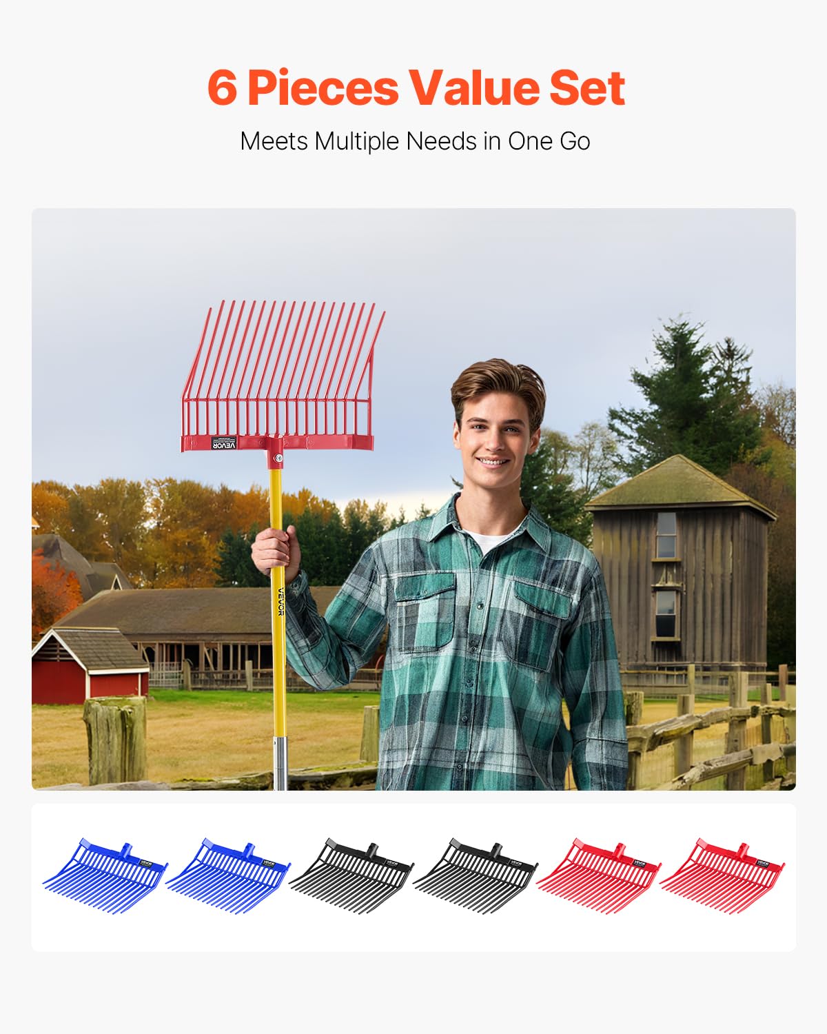 Easy install VEVOR manure fork head with connector bolts