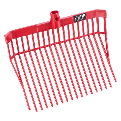 Use case image showing VEVOR 18-tine head in stable and garden tasks