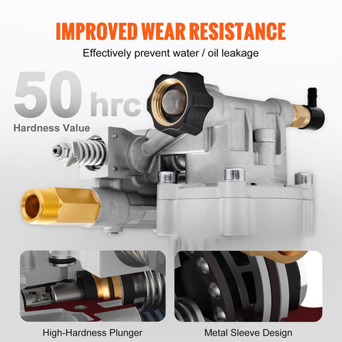 Metal shaft sleeve helps prevent oil leaks during operation.