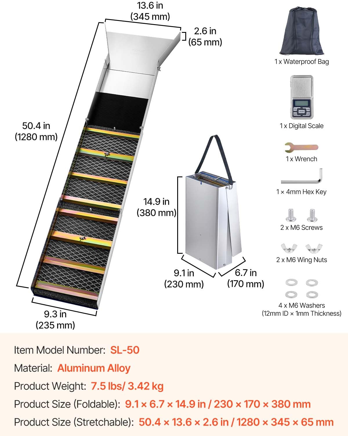 VEVOR miner's moss preinstalled highlighting immediate use in the sluice box.