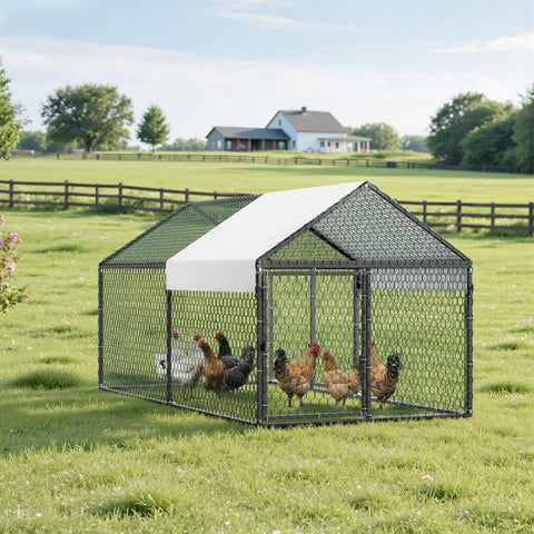 VEVOR multi-animal poultry run suitable for ducks and rabbits.