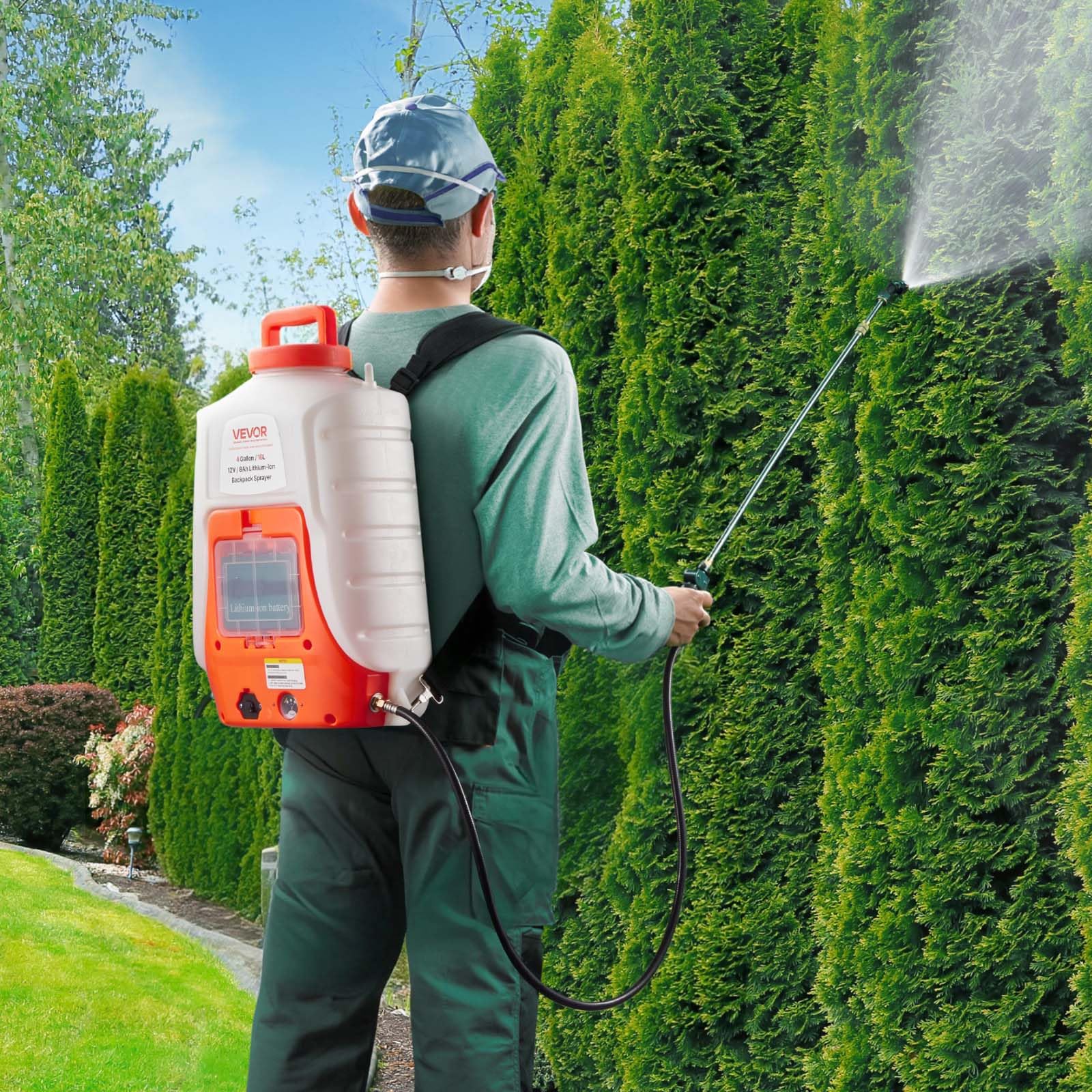 VEVOR multi-use sprayer ideal for watering, cleaning, and disinfecting.
