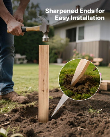 VEVOR multi-size stakes adapt to different plant heights and structures.
