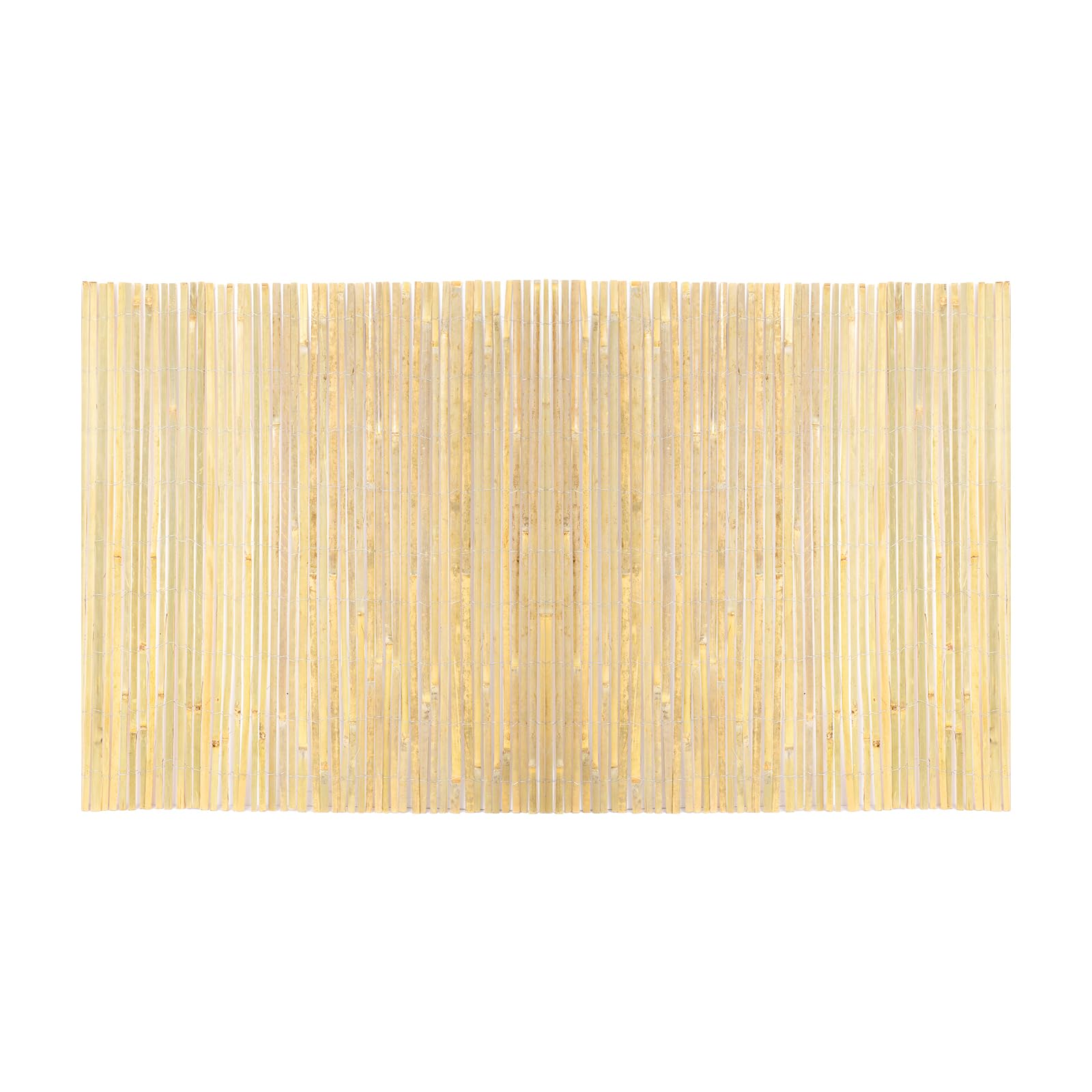 VEVOR natural bamboo fence complements garden aesthetics
