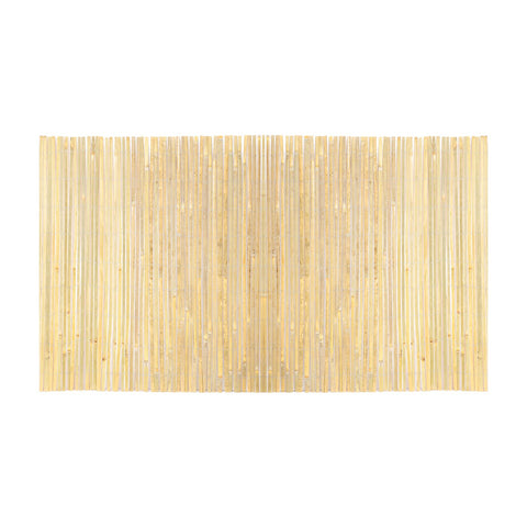 VEVOR natural bamboo fence complements garden aesthetics