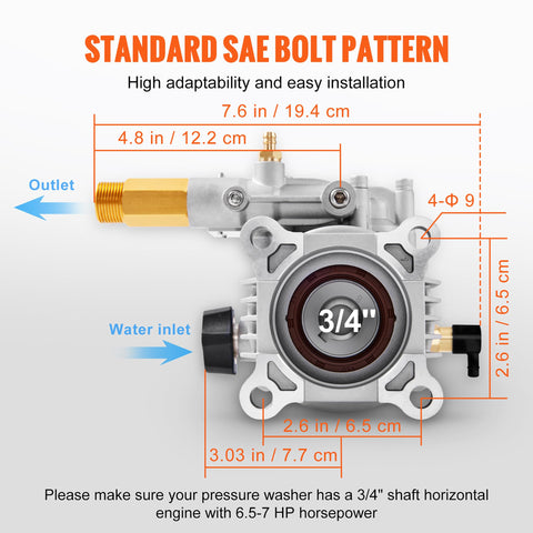 One-piece pump head delivers superior seal for longer life.