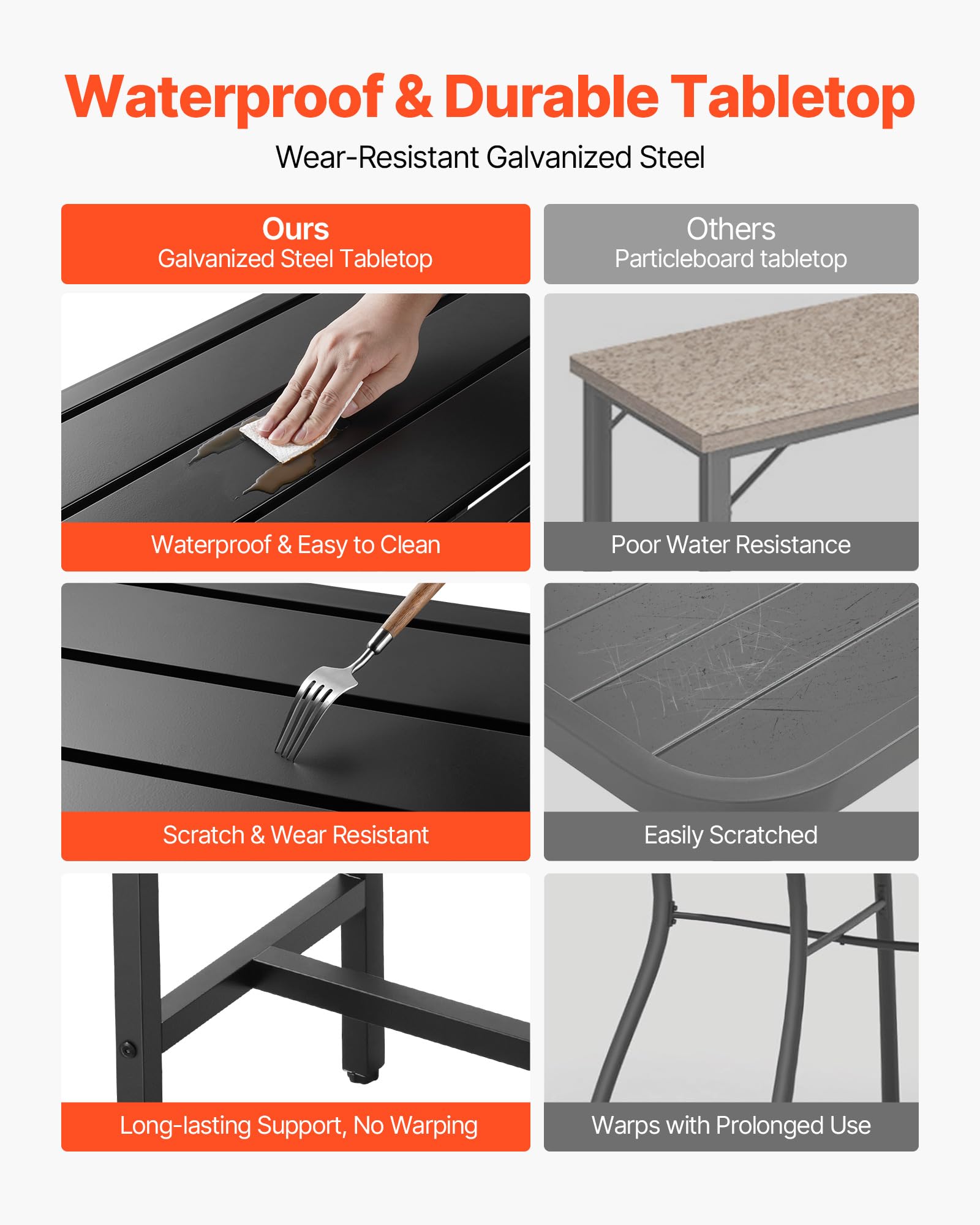 VEVOR on-balcony scene demonstrates compact footprint for small spaces