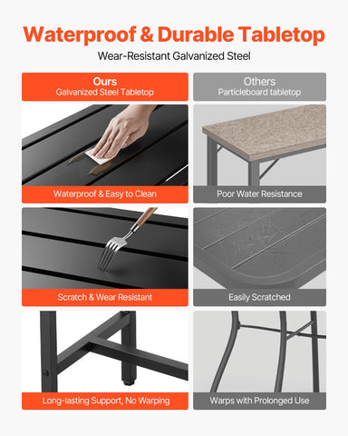 VEVOR on-balcony scene demonstrates compact footprint for small spaces