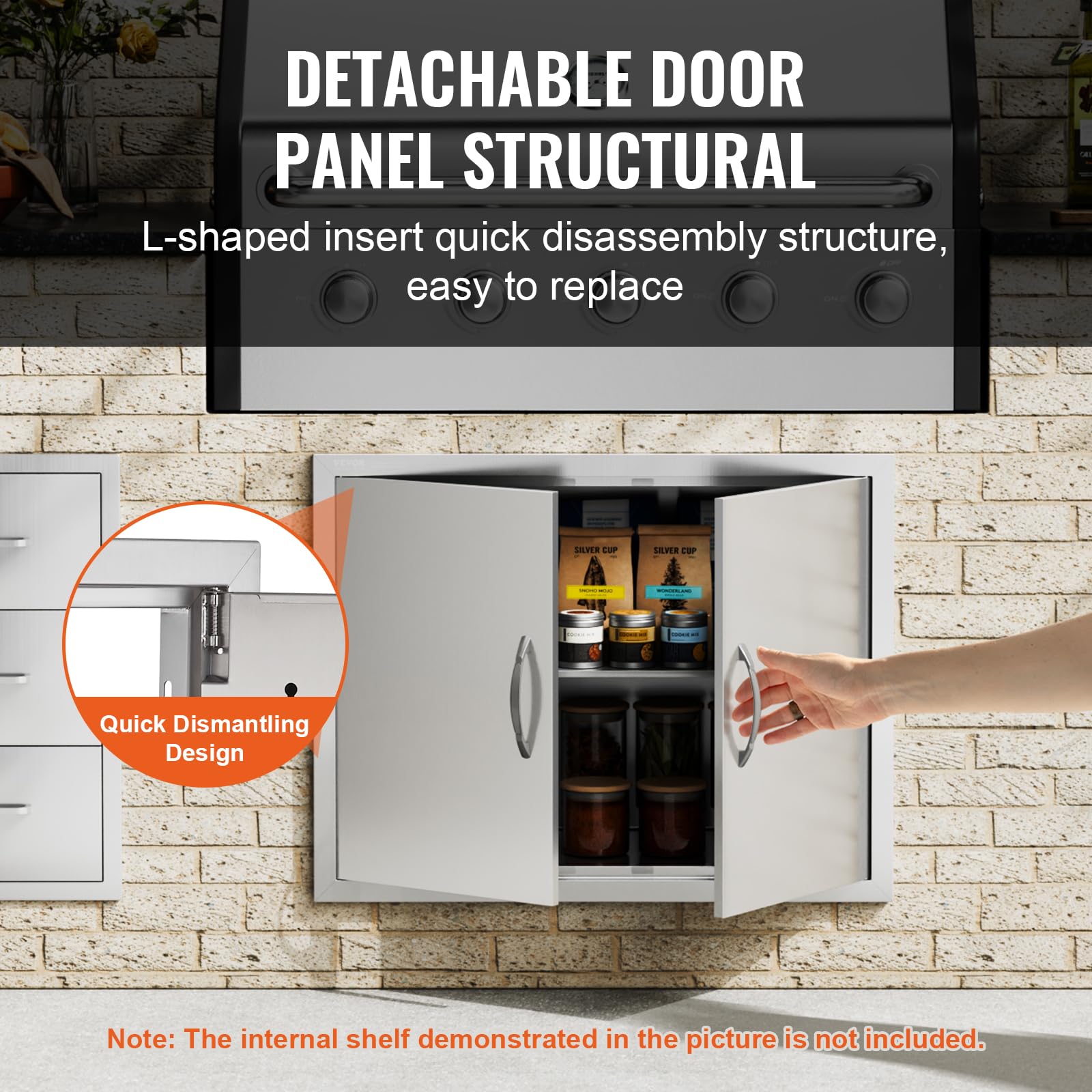 VEVOR access door hidden handle reduces snag risk during use.