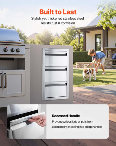VEVOR installation-free design enables quick setup on any grill island