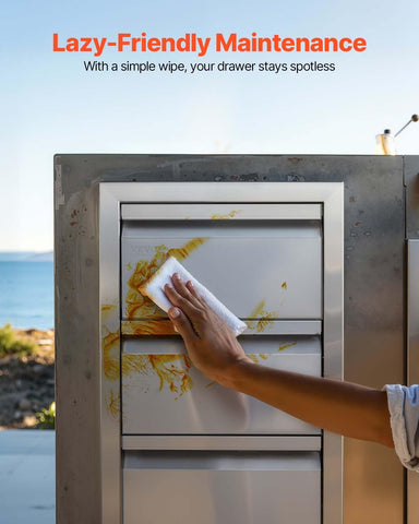 VEVOR island application illustrates versatile storage beside grill station