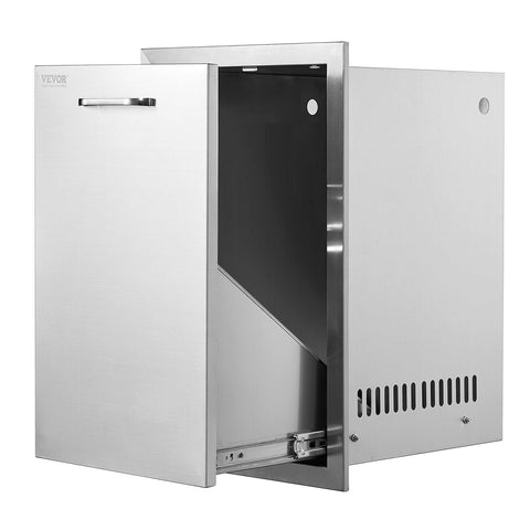 VEVOR outdoor trash drawer with handle for easy access and weather resistance.