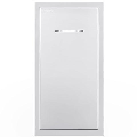 VEVOR outdoor trash drawer installation on a BBQ island context