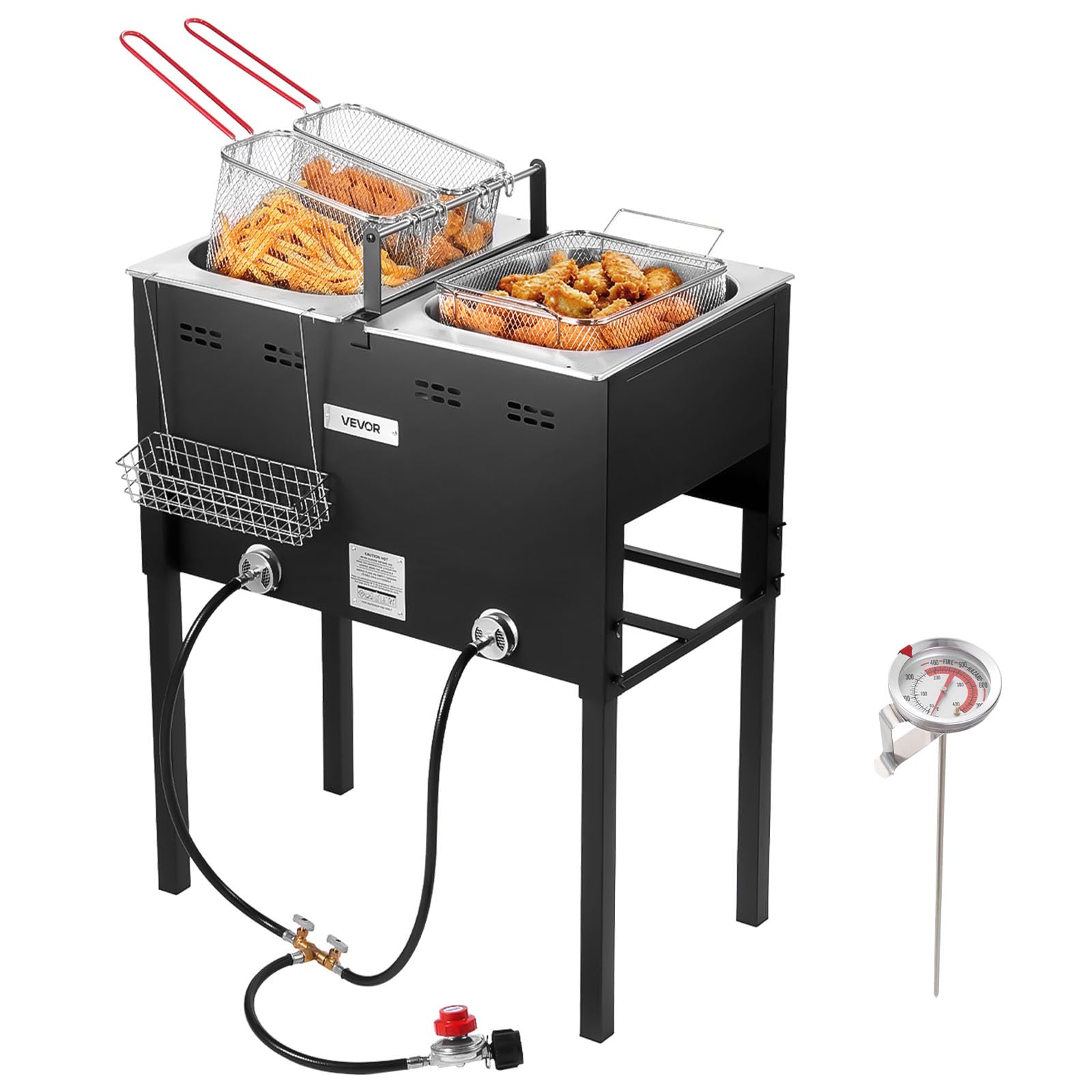 VEVOR outdoor propane deep fryer dual tank for large batches at events