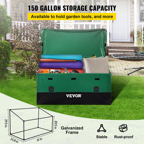 VEVOR Outdoor Storage Box side-vent detail promoting airflow and dryness.