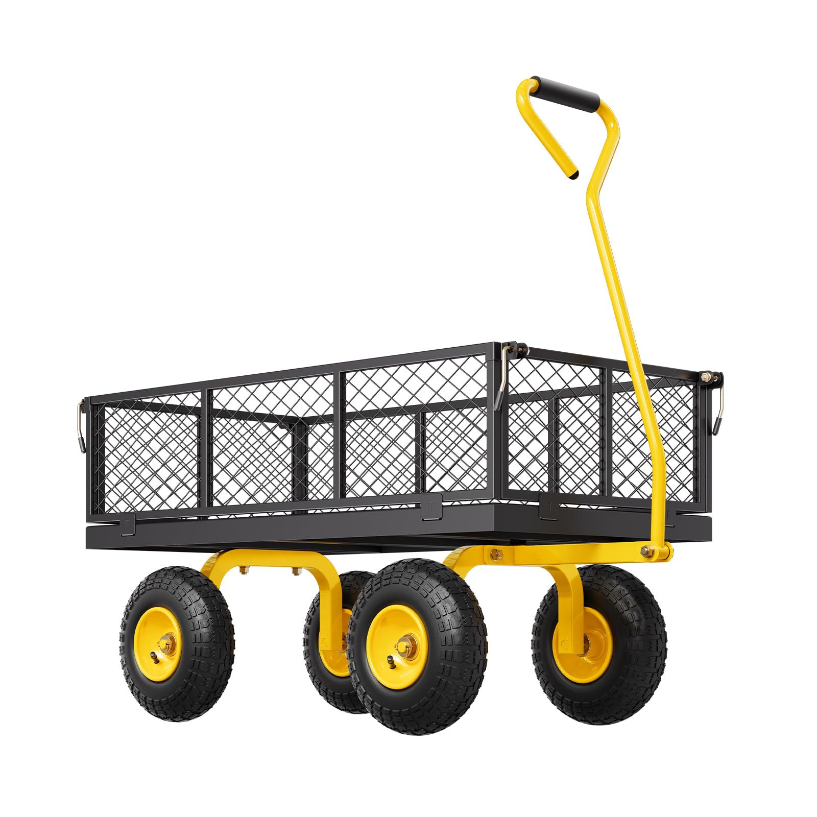 VEVOR outdoor yard cart in action demonstrates practical haul capabilities