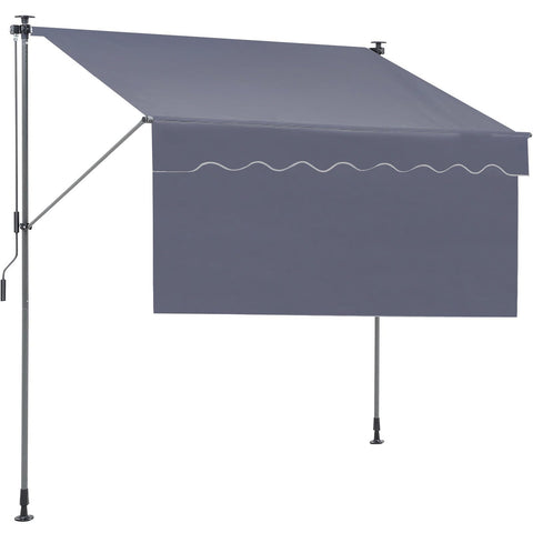 VEVOR patio awning retractable front view showing shade potential