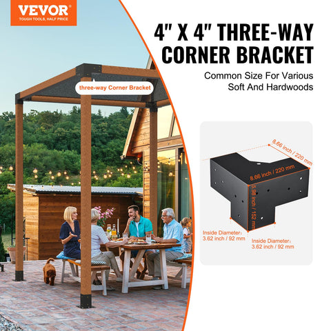 VEVOR 4x4 brackets shown with installation guide for DIY projects.