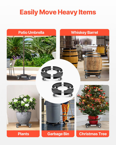 VEVOR plant caddy anti-slip base keeps items steady.