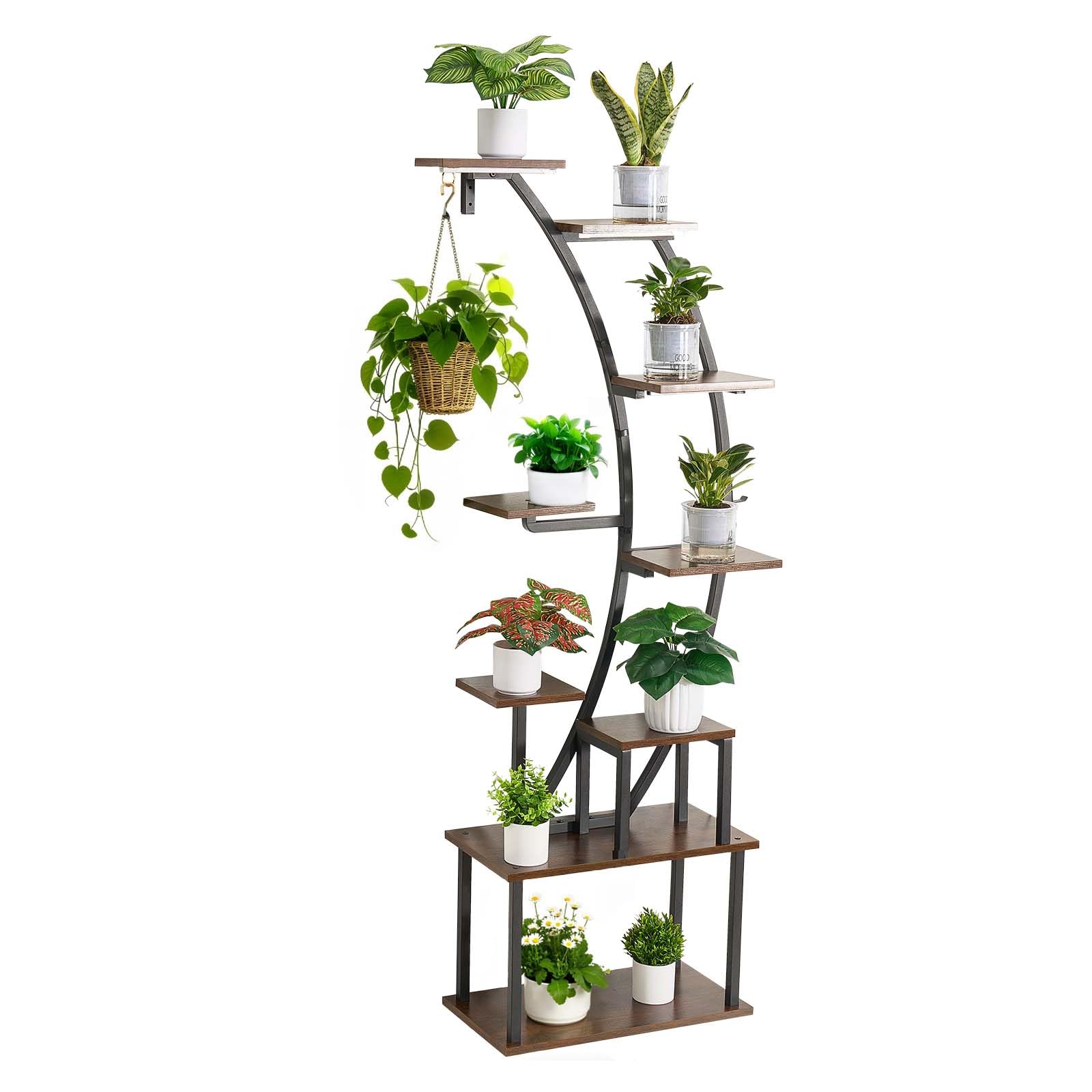 VEVOR Plant Stand includes two hooks for extra hanging options.