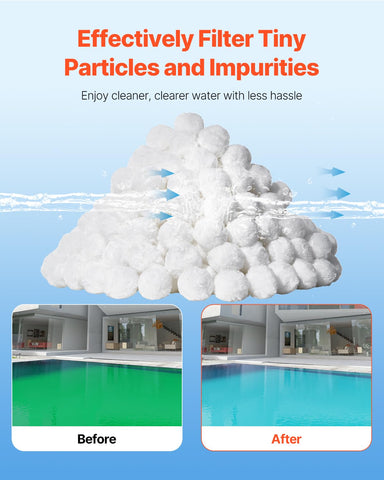 Polyester fiber filter balls deliver durable filtration for clear water.