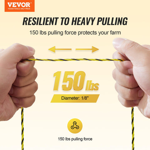 VEVOR polywire 500m roll shown for fast field setup