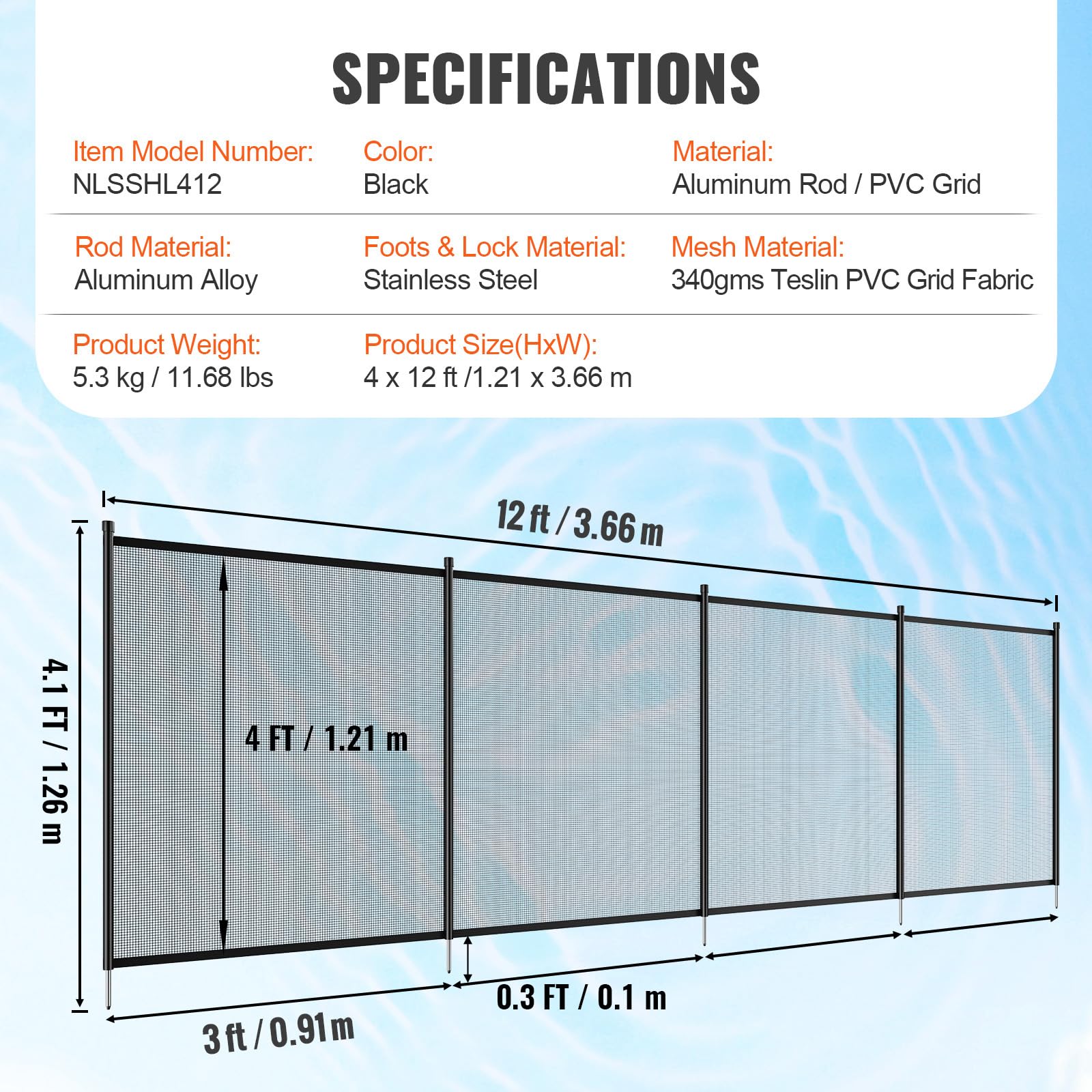 VEVOR pool fence accessories included simplify DIY installation.
