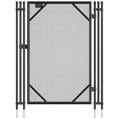 VEVOR Pool Fence black finish, sleek poolside aesthetic